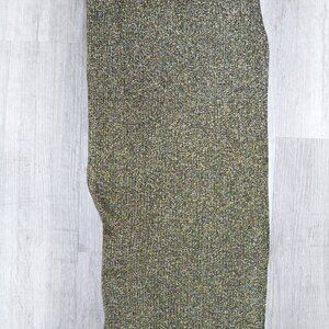 Long Tube Ribed Women's Medium Metallic Skirt